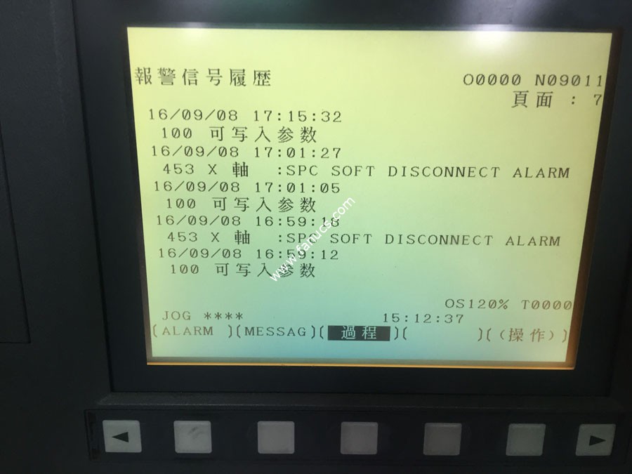 “453 n轴 ：SPC SOFT DISCONNECT ALARM”报警